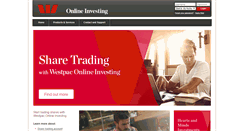 Desktop Screenshot of onlineinvesting.westpac.com.au